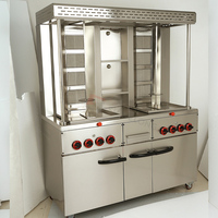 Machine à Shawama à gaz verticale à Double tête, Doner Kebab, barbecue, cuisson de la viande, gril