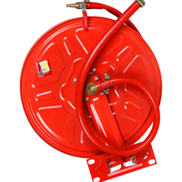 Enrouleur de tuyau d'incendie 20/25/30m, Tuyau d'eau pour boîte d'incendie et auto-sauvetage, Capacité 10-100kg, Bords de 1,5mm pour système de protection incendie d'usine