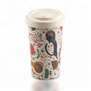 Wholesale Custom Plastic Coffee <b>Cup</b> with Lid and Straw Cheap <b>Tea</b> <b>Cups</b> & <b>Saucers</b> - Product Image 2
