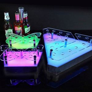 Bandeja de chupito LED Bandeja de servicio de vidrio de chupito giratorio Acrílico - Product Image 4