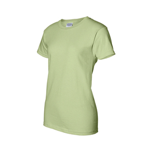 T-shirt d'été pour femme en coton biologique écologique, design minimaliste, tricot respirant, col rond, manches courtes, anti-plis - Product Image 1