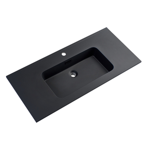 Moderni 610mm 810mm 1010mm 1210mm lavelli in resina nera opaca lavelli in resina epossidica al mercato europeo Australia USA - Product Image 6