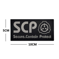 SCP Foundation logo Bordado reflectante Gancho y bucle Moral IR Patch Scp Foundation Patch