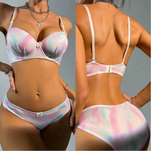 Nuevo Conjunto de Lencería Sexy con Estampado de Arcoíris para Mujer, <span class=keywords><strong>Sujetador</strong></span> <span class=keywords><strong>Push</strong></span>-<span class=keywords><strong>Up</strong></span> con Imágenes, Conjunto de Ropa Interior - Product Image 6