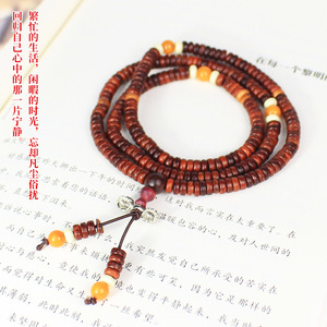Zambian Blood Sandalwood Prayer <b>Beads</b> 200pcs 2x6mm Tassel Design For <b>Meditation</b> And Collectible Use - Product Image 1