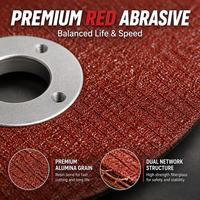Disque de coupe rouge Welldon 4 pouces 107x1.2x16mm pour acier inoxydable et métal, disque abrasif pour meuleuse d'angle