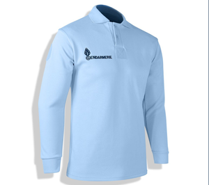 Service d'usine OEM Afrique Europe Uniforme de sécurité bleu à manches longues en polycoton Polo de police avec logo brodé - Product Image 1