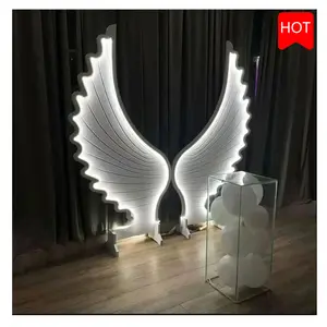 Other Wedding Decorations Glowing Angel Wings Acrylic Backdrop Cheap Wedding Decoration Backdrop For Event Parties