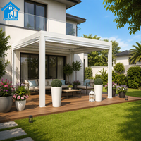 Pergola motorisée en aluminium robuste et écologique Sweet Home, système de toiture imperméable, pavillon d'extérieur pour la nature 4x4