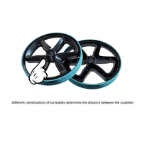 Julyfit Roue d'Exercice Double Personnalisée en TPE+PP, Équipement de Musculation Durable pour Entraînement de Force
