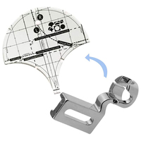 Pied presseur de quilting en acier inoxydable à tige basse pour règle de quilting à mouvement libre, compatible avec les machines à coudre Singer, Janome, Brother