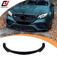 Lame de pare-chocs avant E63 AMG aspect carbone noir brillant pour Mercedes W213 Classe E 2016-2020 pré-lifting – Kit d'amélioration aérodynamique extérieure