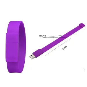 Fournisseurs En Vrac Concevez Votre Sport Bracelets en Caoutchouc usb drive Bracelet Élastique en Silicone mémoire flash creative memoria stick usb