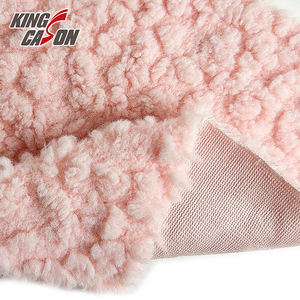 Kingcason Service de qualité Doux pour la peau Mode 100% Polyester Anti-pilule Rose Popcorn Tissu de lapin solide pour la literie - Product Image 2