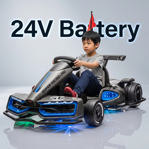 Go-Kart Elettrico <span class=keywords><strong>per</strong></span> <span class=keywords><strong>Bambini</strong></span> 24V, Auto Giocattolo a 4 Ruote con Batteria, Go-Kart da Corsa - Product Image 1