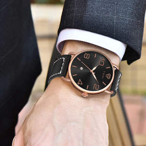 Reloj de Cuarzo para Hombre TOMI T035, Estilo Simple, Caja de Aleación, Correa de Cuero, Reloj de Pulsera Deportivo y Elegante para Hombre - Product Image 4