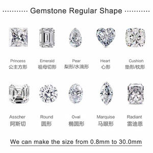 Zircone Cubico Sintetico Bianco G-white Taglio Asscher Allungato da 4*6mm a 9*11mm, Qualità 5A CZ in Offerta - Product Image 5