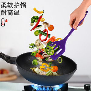 Juego de utensilios de cocina de silicona coloridos, que incluye espátula, cuchara, batidor, pinzas para alimentos y utensilios de cocina de silicona específicos para sartenes antiadherentes. - Product Image 2