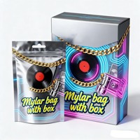 Sacs en mylar 3.5g personnalisés avec boîtes en papier et haut-parleur de musique Caractéristiques uniques Boîtes à céréales 3.5g avec audio personnalisé