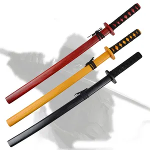 Outdoor sports toy traditional children training warrior sword kids game japanese wooden sword toy