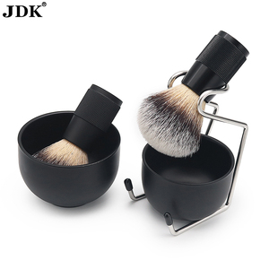 Ensemble de blaireaux de <span class=keywords><strong>rasage</strong></span> de luxe pour hommes bol de <span class=keywords><strong>savon</strong></span> personnalisé et support métallique de sécurité Kits de <span class=keywords><strong>rasage</strong></span> de cheveux de <span class=keywords><strong>blaireau</strong></span> en nylon avec brosse à usage de salon en bois - Product Image 2