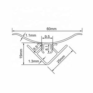 CM-60-A de plástico para decoración, moldeado de cornisas de PVC, rodapié - Product Image 2