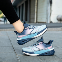 Chaussures de sport unisexes à dégradé de couleurs, semelle absorbant les chocs, respirantes, en mesh, pour hommes et femmes