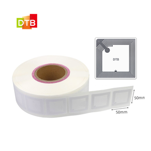 Inventory RFID Library Tag personalizzato formato 50*50mm RFID Chip Tag passivo RFID HF libri etichetta adesiva - Product Image 1