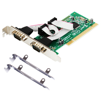 Tarjeta Serial RS232 PCIe de 2 Puertos, Adaptador de Controlador de Puerto COM DB9, Automatización Industrial, Compatible con Windows 11, Stock Moschip 9865