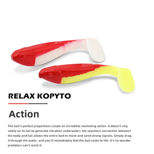Señuelo de Pesca Suave de Doble Color y Múltiples Segmentos con Cola en T, de 7cm y 8.5cm, de Alta Elasticidad, Cebo Artificial para Lubina - Product Image 3