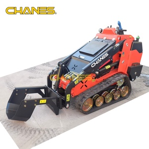 Çin'in En Uygun Maliyetli Mini Skid Steer Yükleyici dizel Paletli 430 V1000 Kubota EPA Motorlu Mini Paletli Yükleyici Dörtü Bir Arada Kepçe - Product Image 5