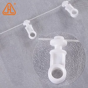 60 MM Ripple Fold Curtain Track Carrier Läufer Double Single Button Vorhangs chiene Distanz läufer PE Carton Plastic Art Deco