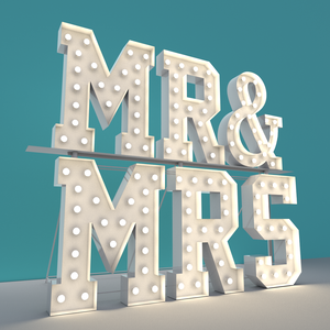 Lettres lumineuses LED géantes en forme de cœur pour enseigne, arche lumineuse de grande taille pour mariage - Product Image 1