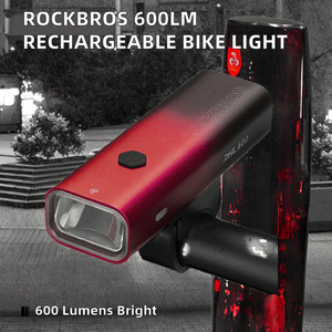 For Bike <b>Lights</b> LED Rechargeable Handlebar Headlight 600 Lumens IPX6 Waterproof Cycling <b>Light</b> Accessories - Product Image 2