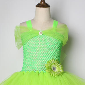 Disfraz de Princesa con Tutú de Malla Verde para Niñas MINCO, Disfraz de Cosplay de TV y Películas para Halloween, Hada <span class=keywords><strong>Campanilla</strong></span> - Product Image 4