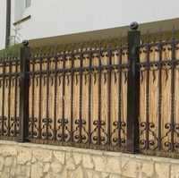 Panneaux et portails de clôture en fer forgé ornementaux anciens pour jardin à la maison Clôture de 6 pieds