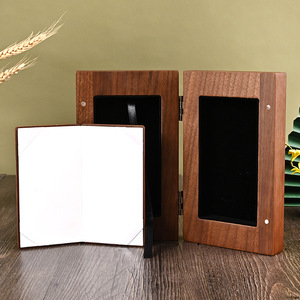 Boîte à bijoux rectangulaire en bois sur mesure, couleur naturelle, finition mate, pour le rangement de jade, ambre et timbres - Product Image 4