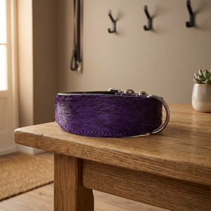 Collar y Correa de Cuero a Rayas para Perro Whippet de Lujo, Ecológico, con Gancho de Latón Resistente y Acolchado Suave para Perros Pequeños/Medianos/Grandes - Product Image 3