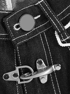 Jeans <span class=keywords><strong>Balloon</strong></span> Personalizzati da Uomo in Denim Pesante 14oz, Vita Alta, Vestibilità Ampia, Stile Y2K Streetwear, Lavati, Gamba Larga, Cargo, Skate - Product Image 3