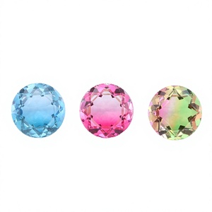Redleaf Jewelry Fine Quality Synthetic Glass Gemstone Shape Redleaf1450 Color Tourmaline <b>Stone</b> Glass <b>Gems</b> Color Play 5-14mm - Product Image 2