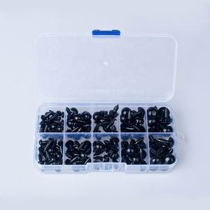 100 Piezas de <span class=keywords><strong>Ojos</strong></span> de Seguridad de Plástico Negro de 6-12 mm para Manualidades, Osos de Peluche, Juguetes de Peluche, Muñecos de Animales, <span class=keywords><strong>Amigurumi</strong></span> - Product Image 6