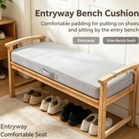 Coussin de banc en daim résistant à l'usure sur mesure, coussin d'assise en mousse haute densité pour entrée et banc de fenêtre