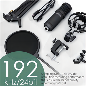 Bộ micro tụ điện <span class=keywords><strong>USB</strong></span> chuyên nghiệp dành cho PC hoặc Laptop, micro cardioid để thu âm, phát sóng, phòng thu tại nhà, chơi game, YouTube - Product Image 3