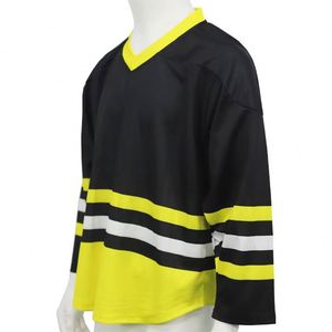 Factory Price Free Design <b>Applique</b> Light Weight Mesh Long Sleeve Practice Ice Hockey Jersey - Product Image 3