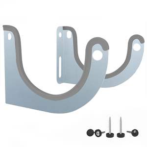 Tiras protectoras de goma suave de alta resistencia Ganchos de acero Estante de almacenamiento montado en la pared con perchas de pared en material metálico - Product Image 2