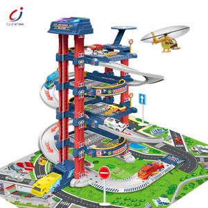 Hengji-juguete <span class=keywords><strong>de</strong></span> pista <span class=keywords><strong>de</strong></span> estacionamiento para niños, juguete <span class=keywords><strong>de</strong></span> pista <span class=keywords><strong>de</strong></span> 4 capas con batería, modelo <span class=keywords><strong>de</strong></span> coche fundido a presión - Product Image 1