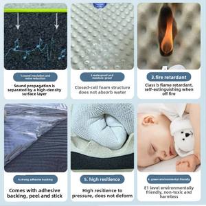 Panneaux de mousse acoustique de polyuréthane | Insonorisation imperméable ignifuge écologique auto-adhésive | Mur/<span class=keywords><strong>plafond</strong></span> de studio d'école - Product Image 6