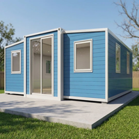 Expédition de maisons préfabriquées en conteneurs de 40 pieds et 20 pieds, dortoirs à trois chambres, maisons modulaires extensibles en conteneurs avec cuisine