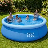 Piscine gonflable ronde hors sol anti-crevaison de qualité supérieure, plusieurs tailles disponibles pour la vente en gros mondiale