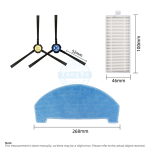 Convient pour Polaris PVCR G2 0926W/ 3600 WIFI IQ <span class=keywords><strong>Home</strong></span>/ <span class=keywords><strong>Ilife</strong></span> V3x Robot pièces d'aspirateur côté Spin Edge brosse poussière Hepa filtre vadrouille tampon chiffon - Product Image 6